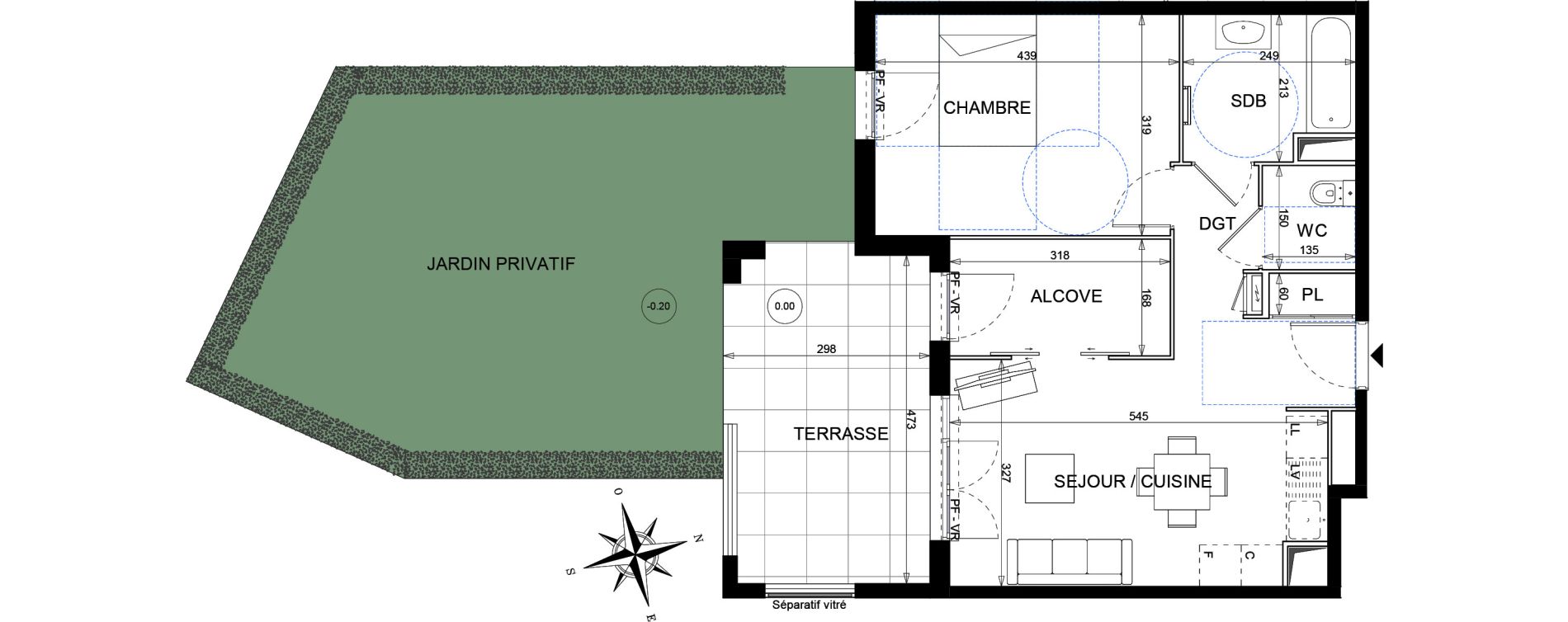 Appartement T2 de 48,62 m2 &agrave; Vallauris Golfe juan