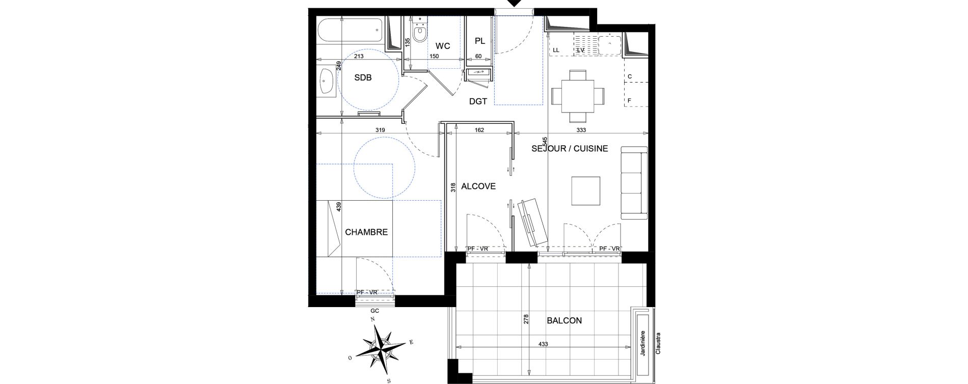 Appartement T2 de 48,65 m2 &agrave; Vallauris Golfe juan