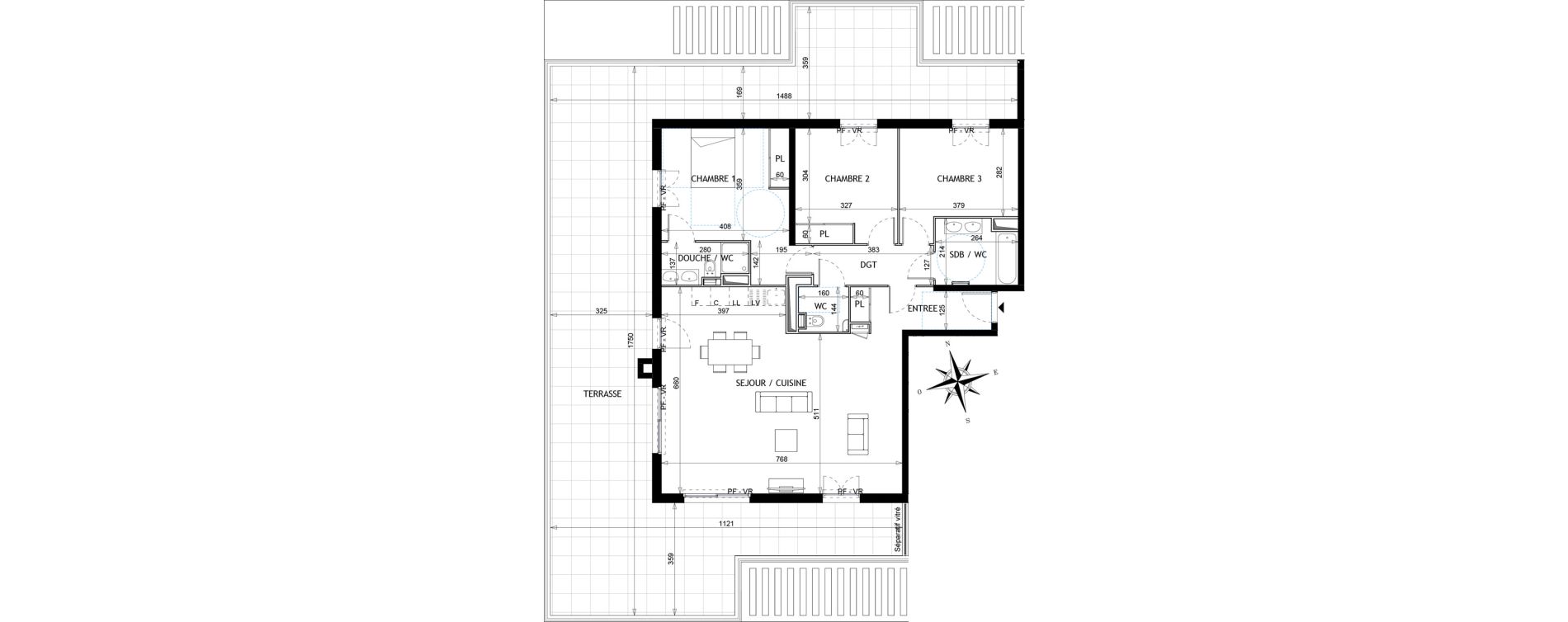 Appartement T4 de 107,12 m2 &agrave; Vallauris Golfe juan