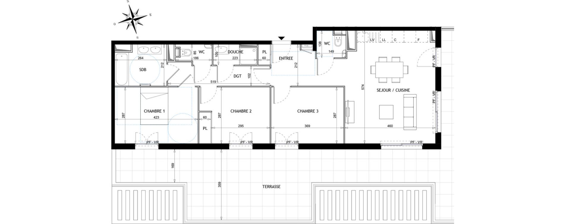 Appartement T4 de 82,15 m2 &agrave; Vallauris Golfe juan