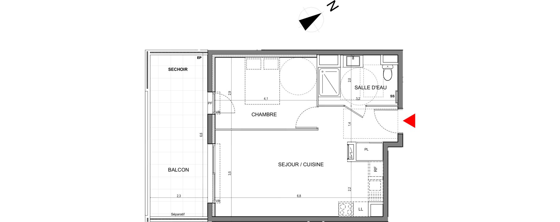 Appartement T2 de 45,00 m2 &agrave; Vallauris Centre