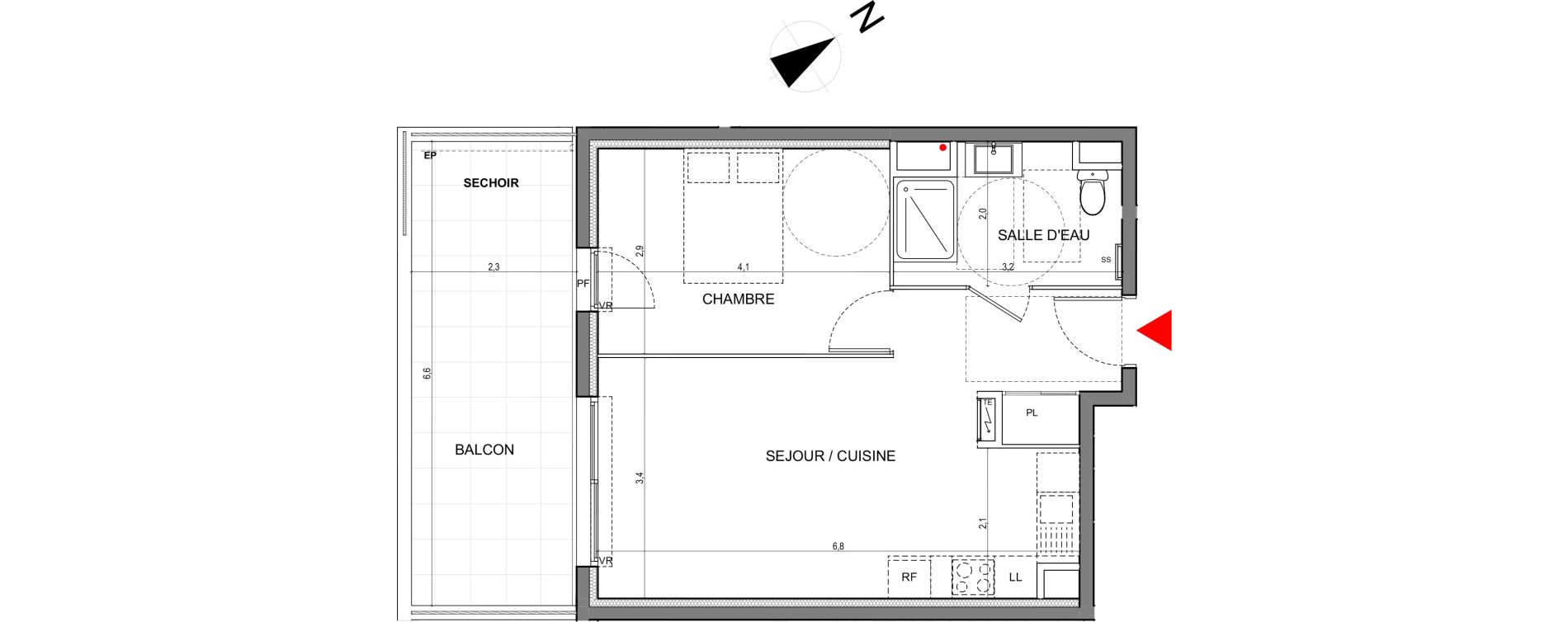 Appartement T2 de 44,00 m2 &agrave; Vallauris Centre