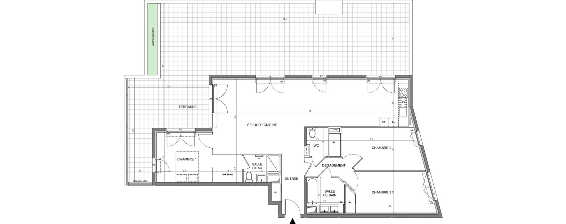 Appartement T4 de 105,00 m2 &agrave; Vallauris Centre