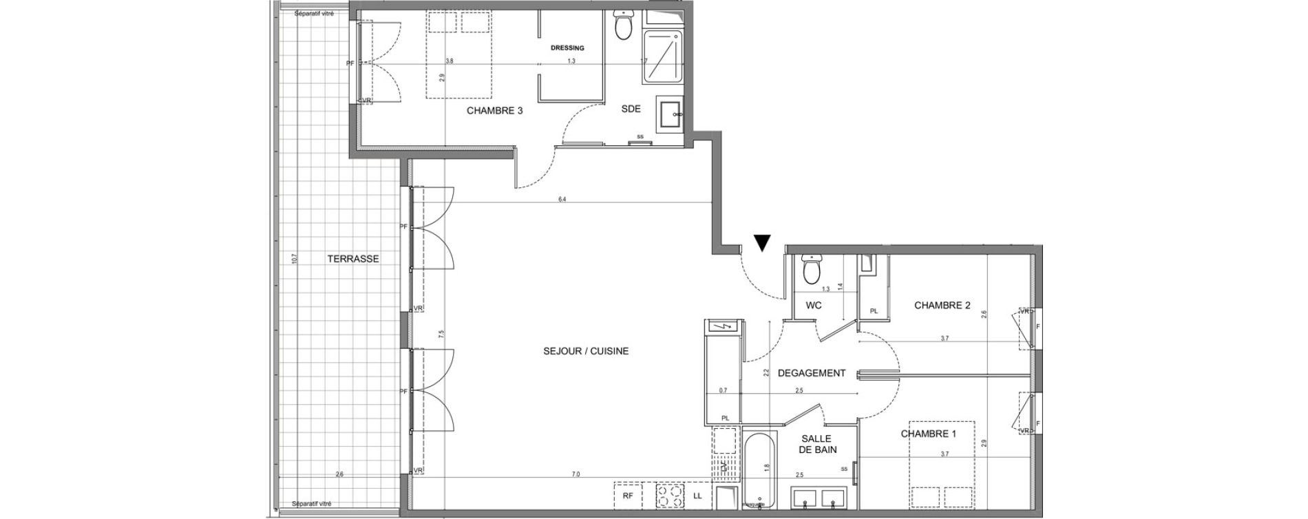 Appartement T4 de 105,00 m2 &agrave; Vallauris Centre