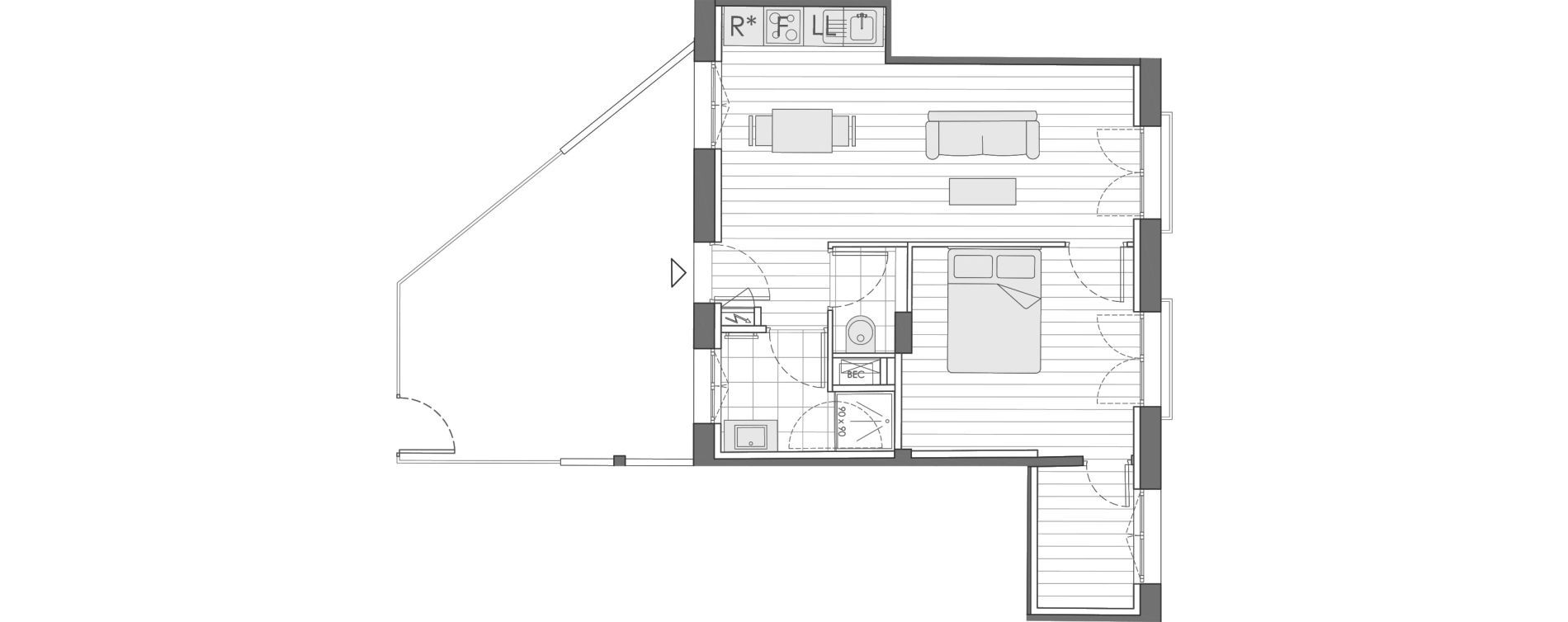 Appartement T2 de 39,10 m2 &agrave; Vallauris Centre
