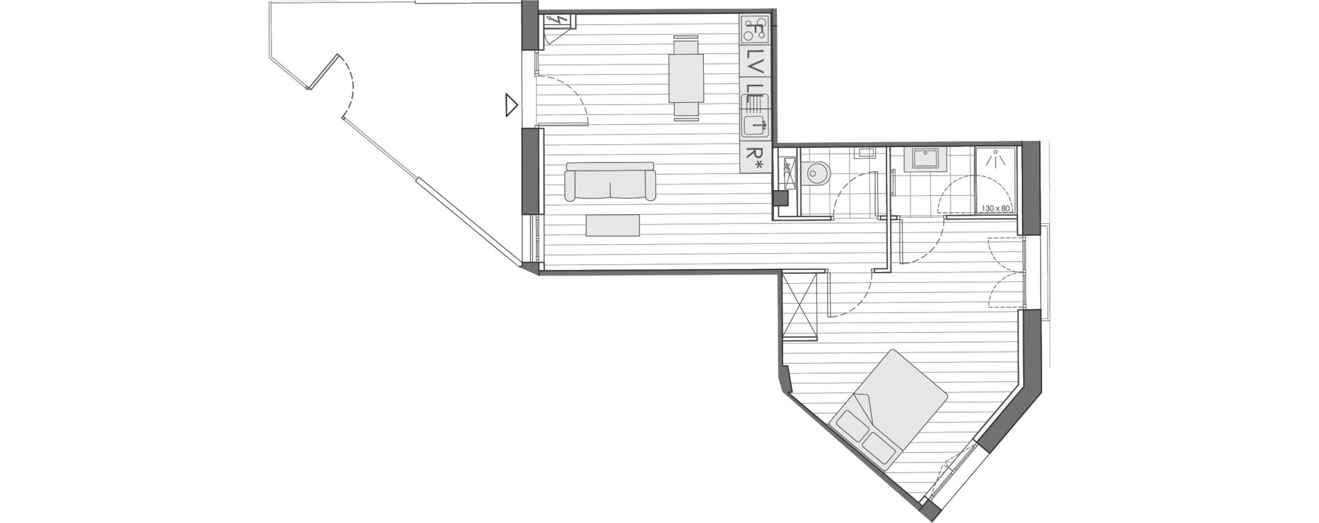 Appartement T2 de 43,30 m2 &agrave; Vallauris Centre