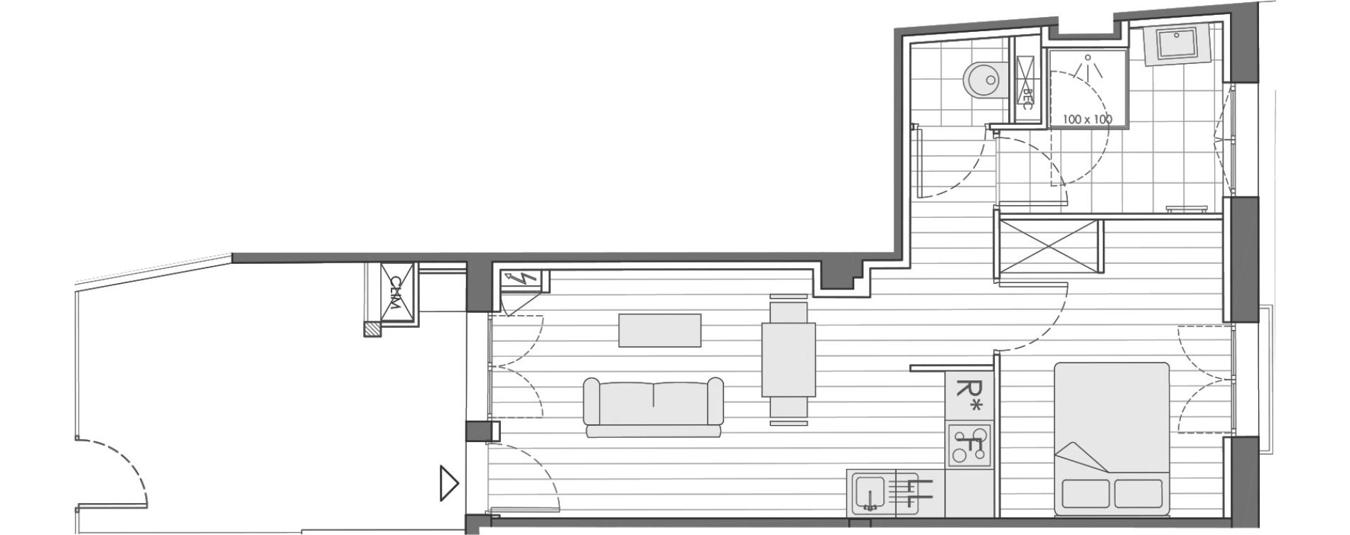 Appartement T2 de 35,30 m2 &agrave; Vallauris Centre