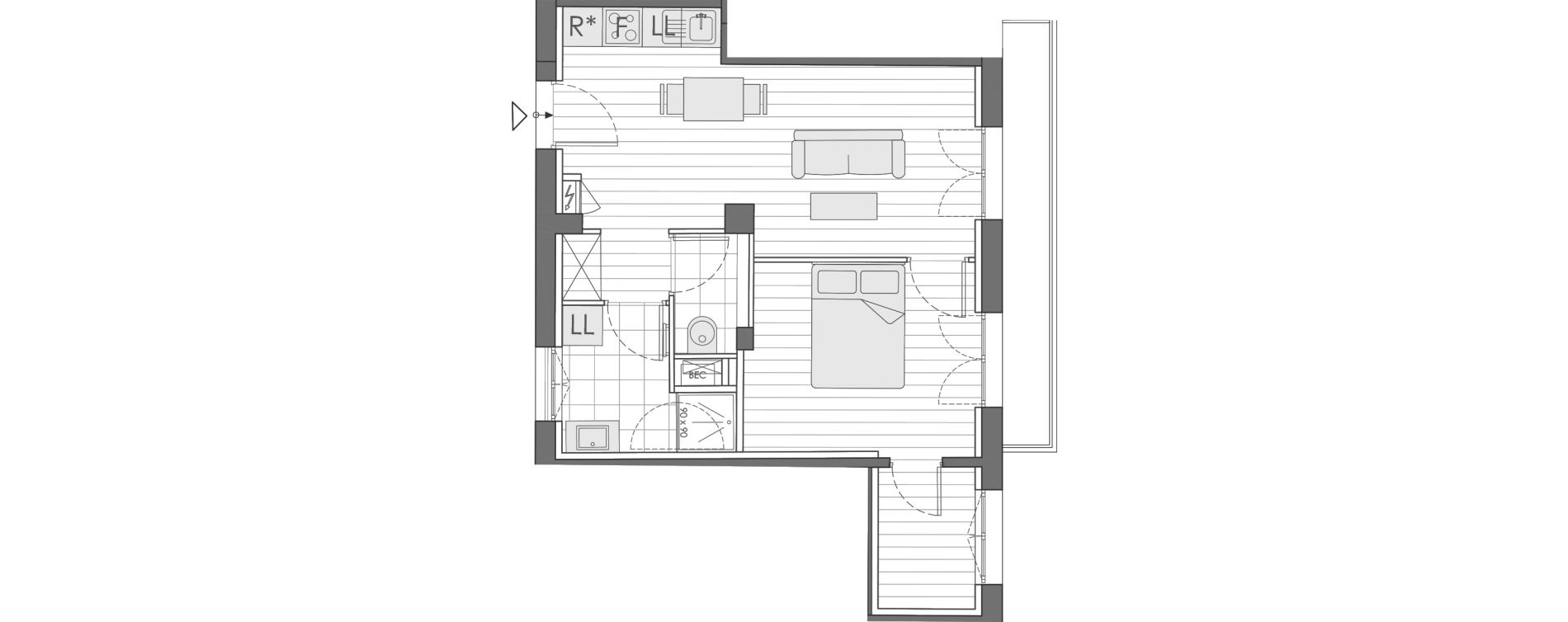 Appartement T2 de 38,90 m2 à Vallauris Centre