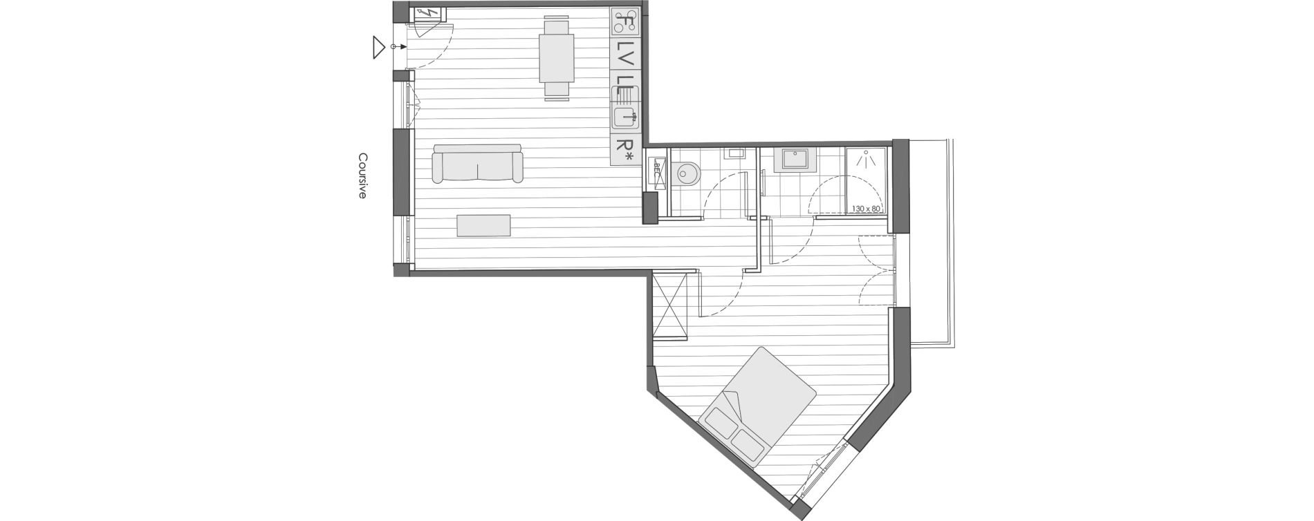 Appartement T2 de 44,10 m2 &agrave; Vallauris Centre