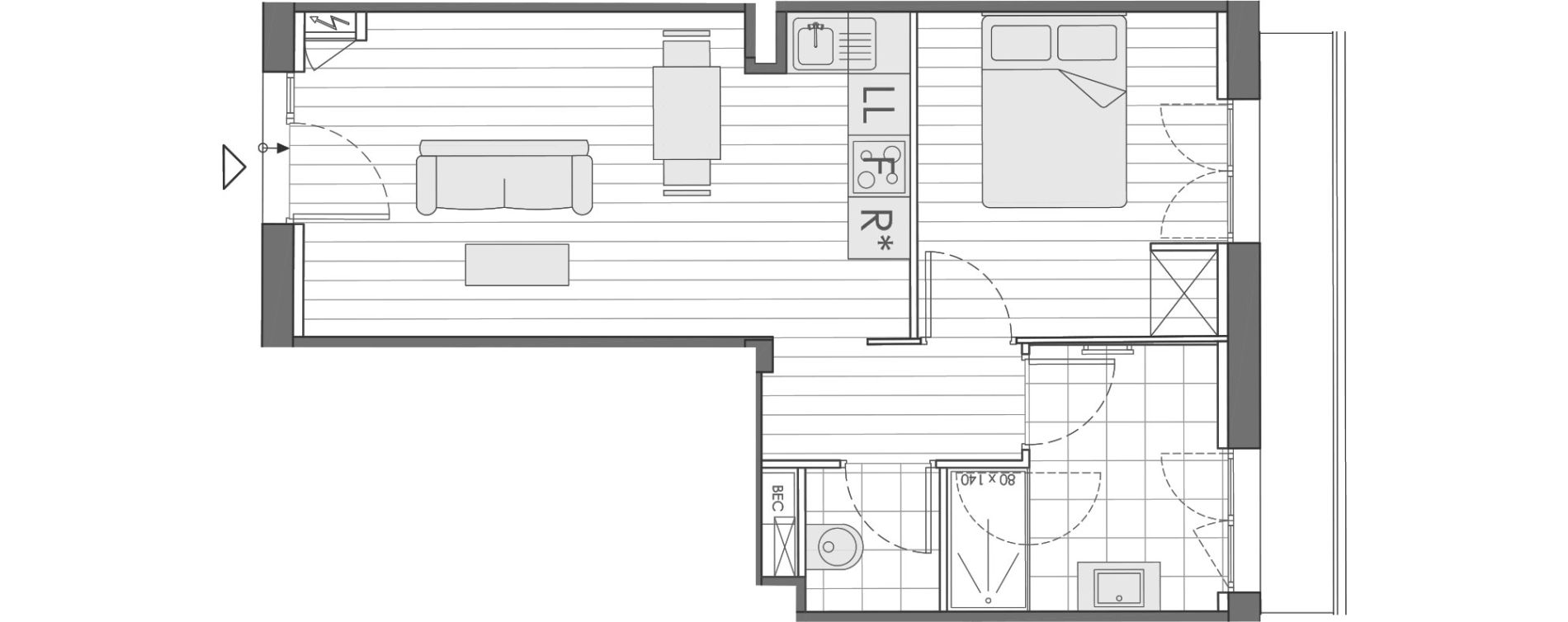 Appartement T2 de 37,20 m2 &agrave; Vallauris Centre