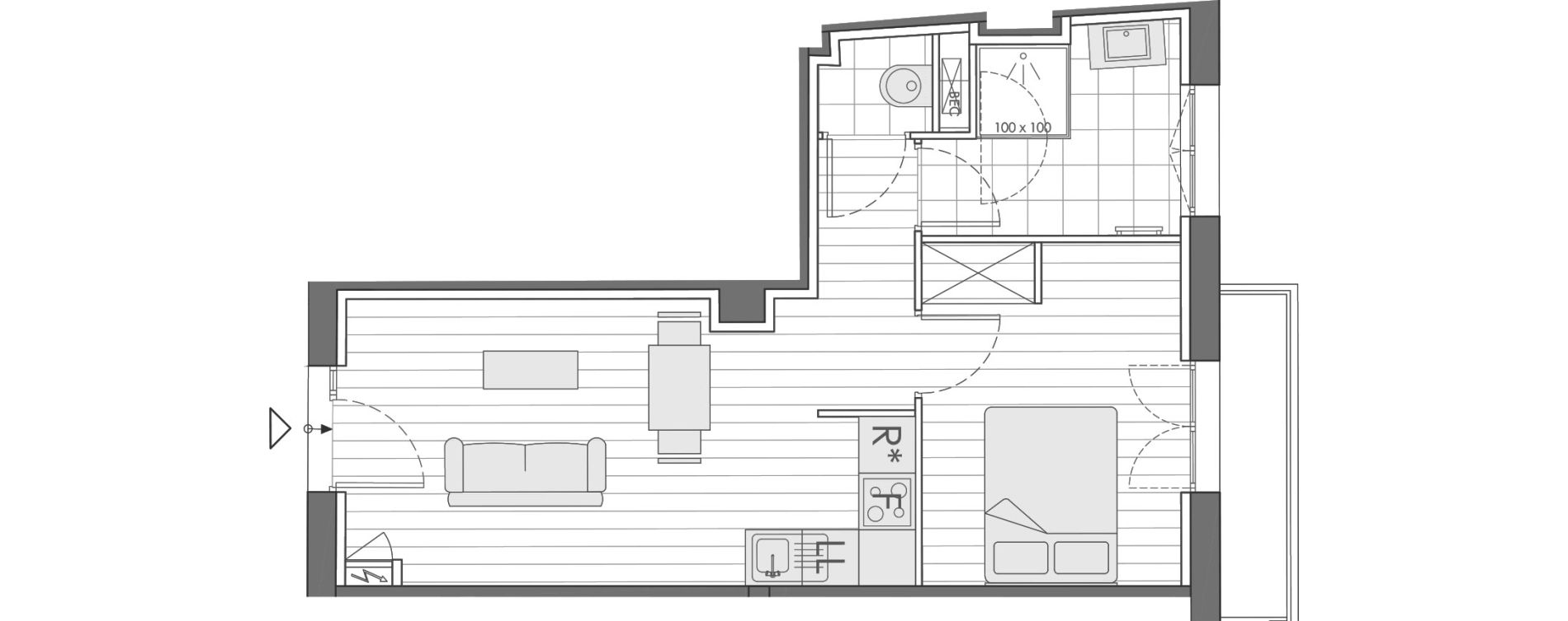 Appartement T2 de 35,30 m2 &agrave; Vallauris Centre