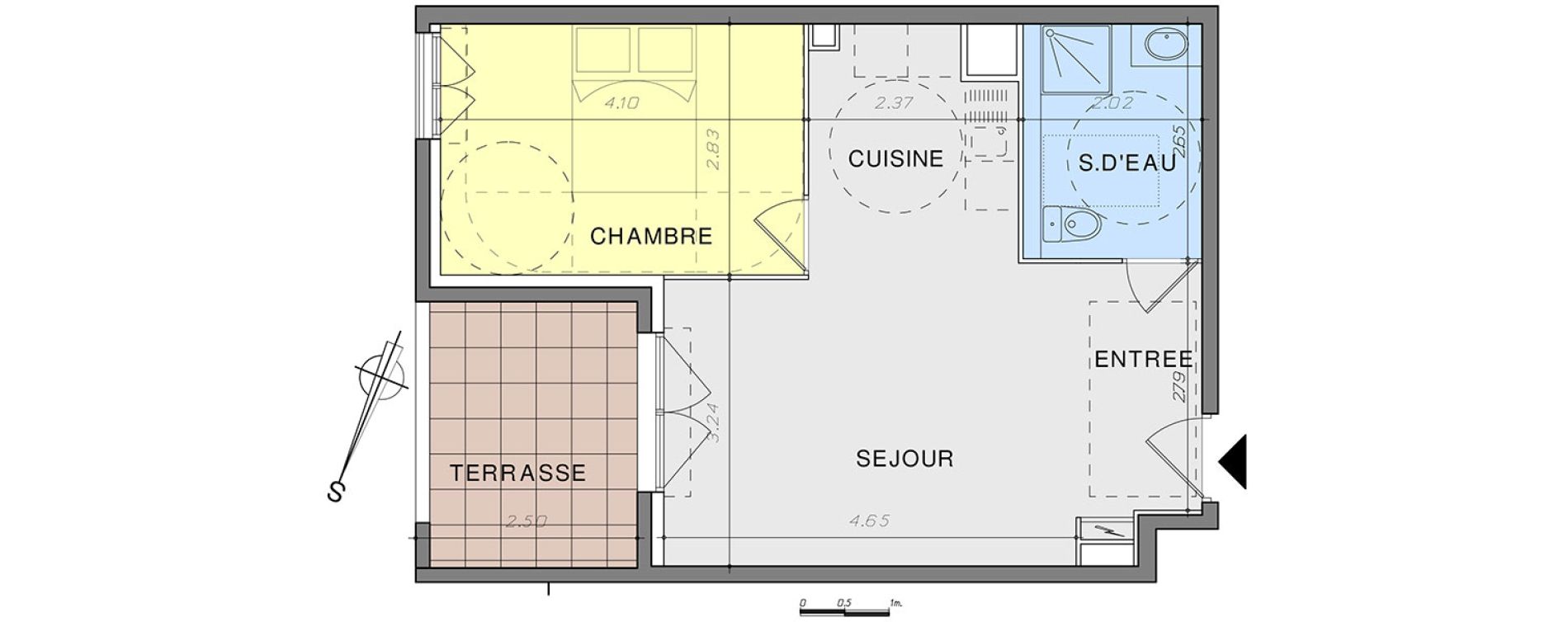 Appartement T2 de 42,65 m2 &agrave; Vallauris Centre