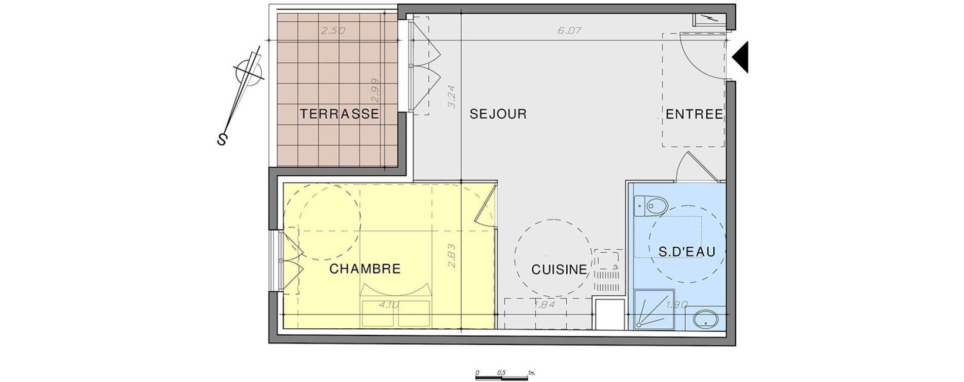 Appartement T2 de 43,55 m2 &agrave; Vallauris Centre
