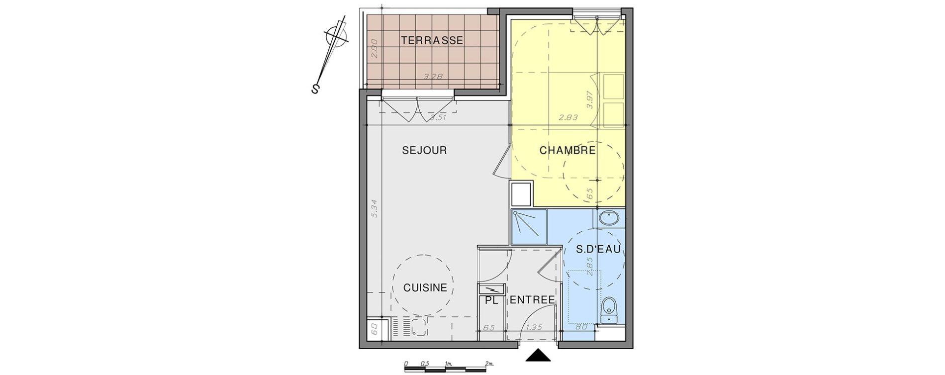 Appartement T2 de 41,85 m2 &agrave; Vallauris Centre