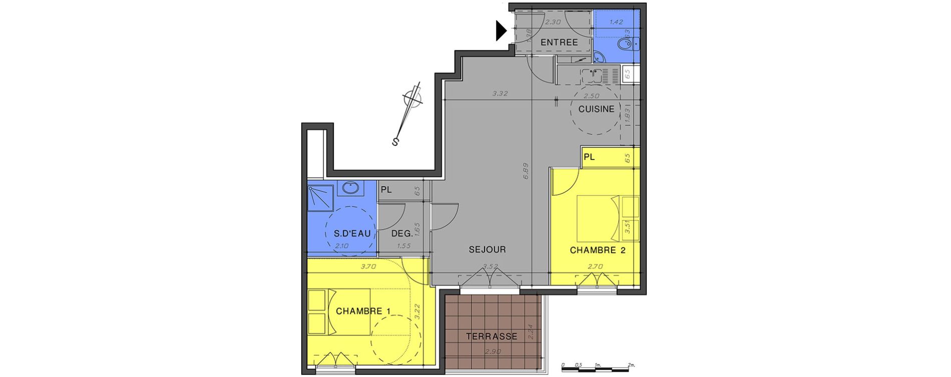 Appartement T3 de 66,35 m2 &agrave; Vallauris Centre