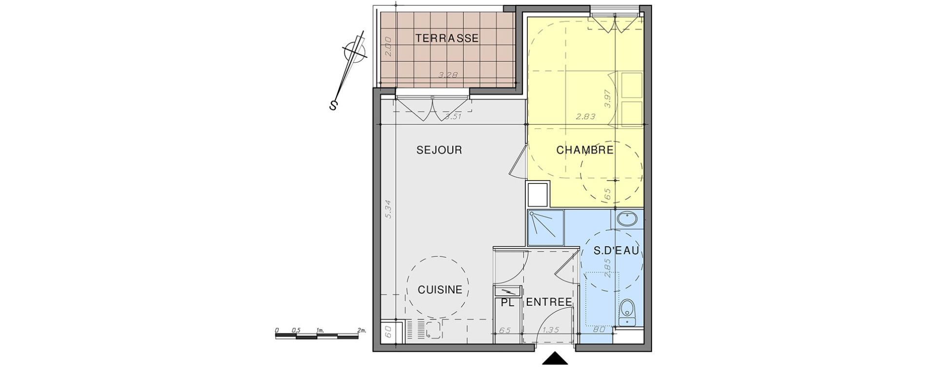Appartement T2 de 41,85 m2 &agrave; Vallauris Centre