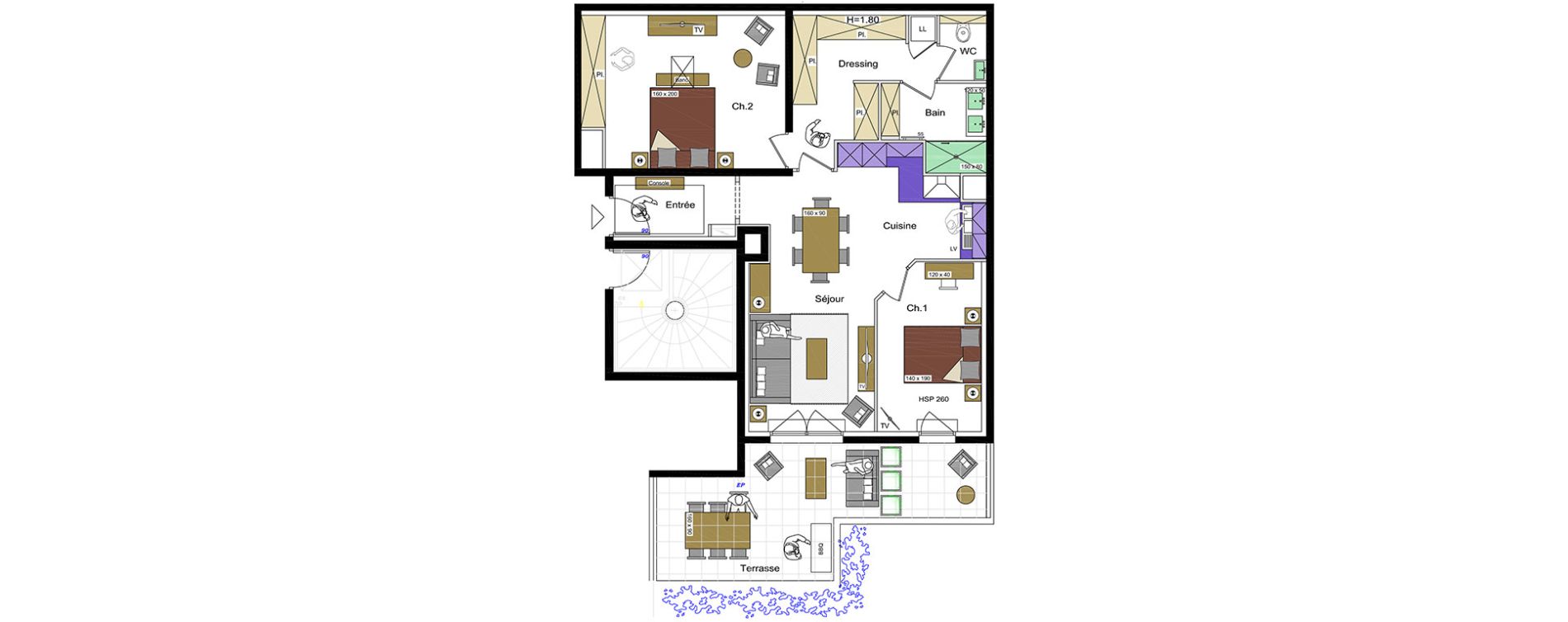 Appartement T3 de 74,09 m2 &agrave; Vallauris Centre