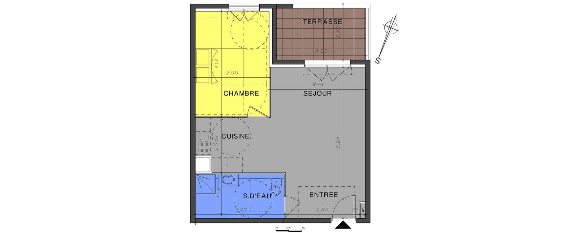 Appartement T2 de 44,45 m2 &agrave; Vallauris Centre