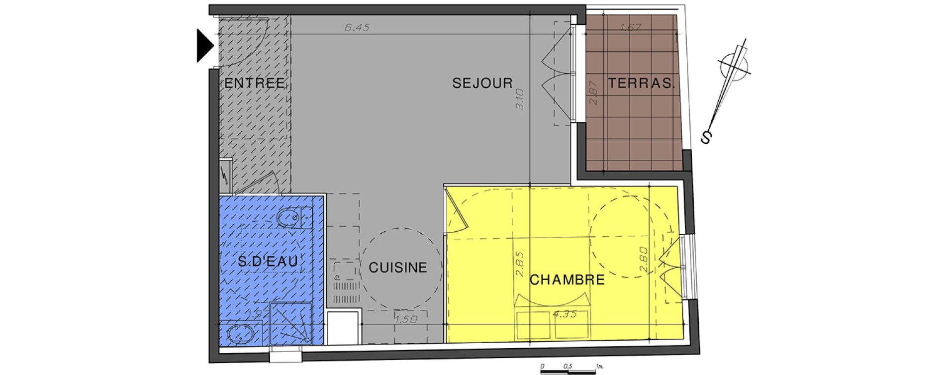 Appartement T2 de 43,70 m2 &agrave; Vallauris Centre