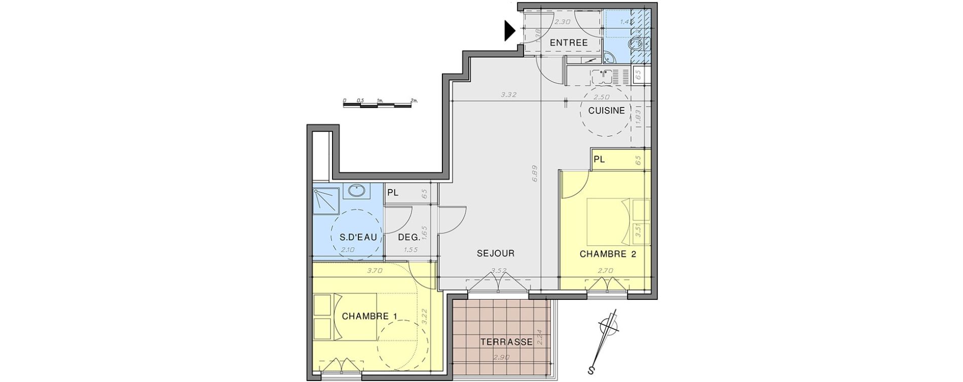 Appartement T3 de 66,35 m2 &agrave; Vallauris Centre