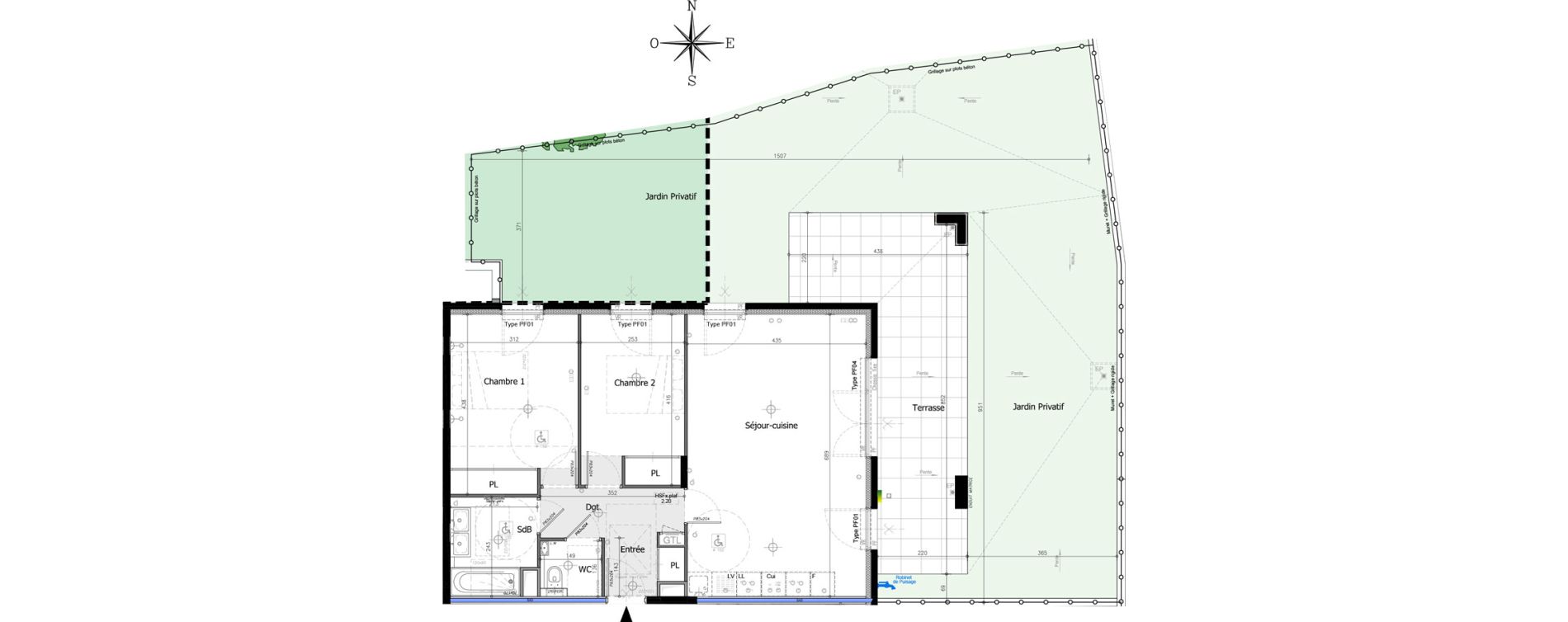 Appartement T3 de 67,33 m2 &agrave; Villeneuve-Loubet Plan
