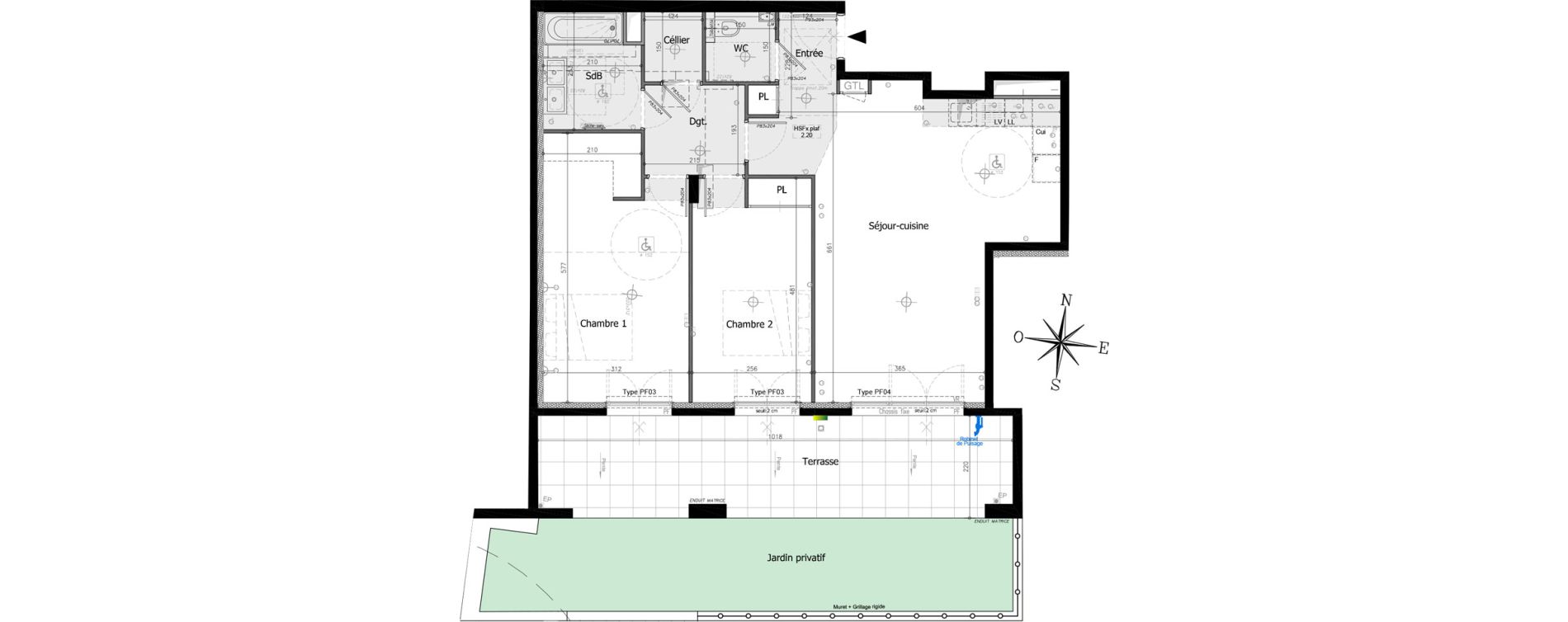 Appartement T3 de 76,47 m2 &agrave; Villeneuve-Loubet Plan