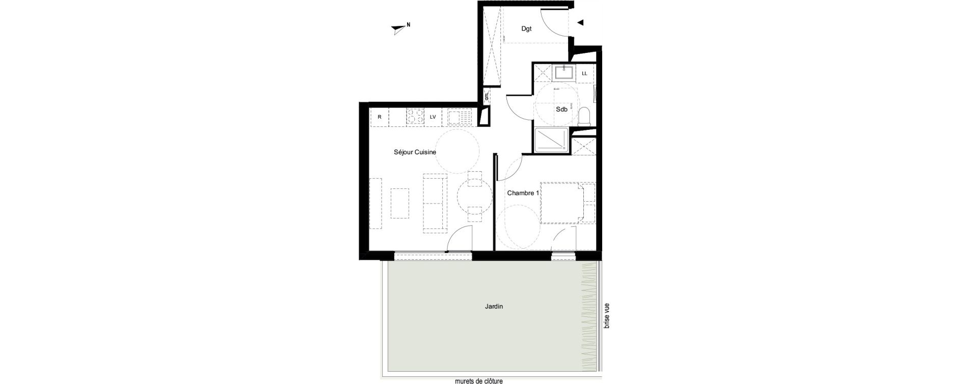 Appartement T2 de 47,20 m2 &agrave; Villeneuve-Loubet Marina