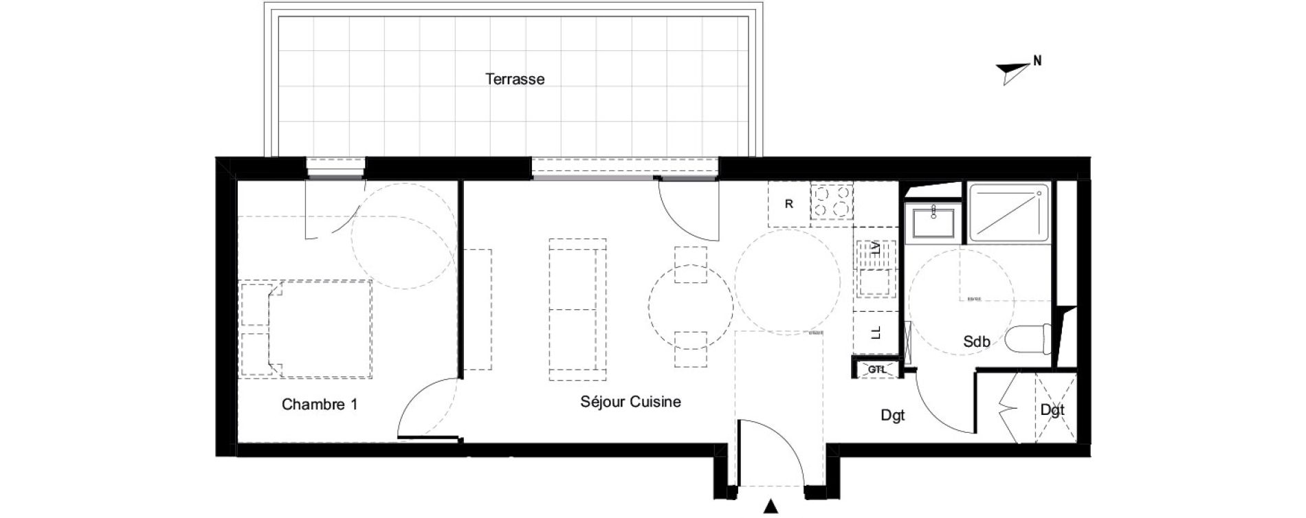 Appartement T2 de 43,10 m2 &agrave; Villeneuve-Loubet Marina