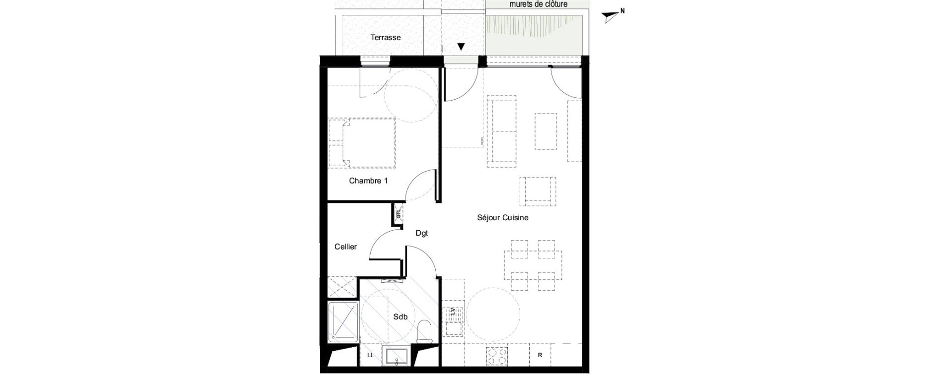 Appartement T2 de 57,20 m2 &agrave; Villeneuve-Loubet Marina