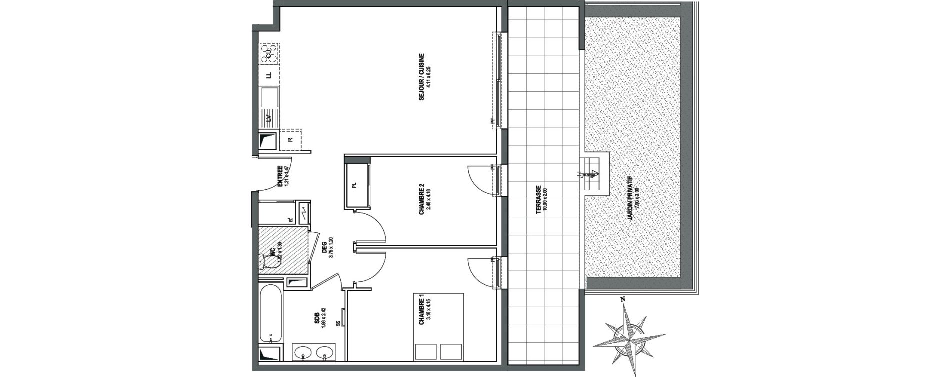 Appartement T3 de 62,33 m2 &agrave; Villeneuve-Loubet Centre