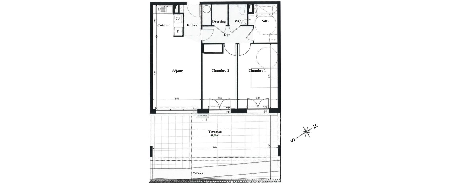 Appartement T3 de 65,02 m2 &agrave; Villeneuve-Loubet Centre