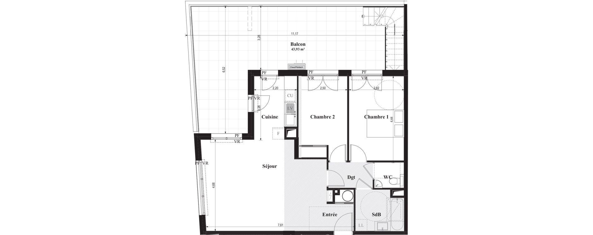 Appartement T3 de 69,93 m2 &agrave; Villeneuve-Loubet Centre