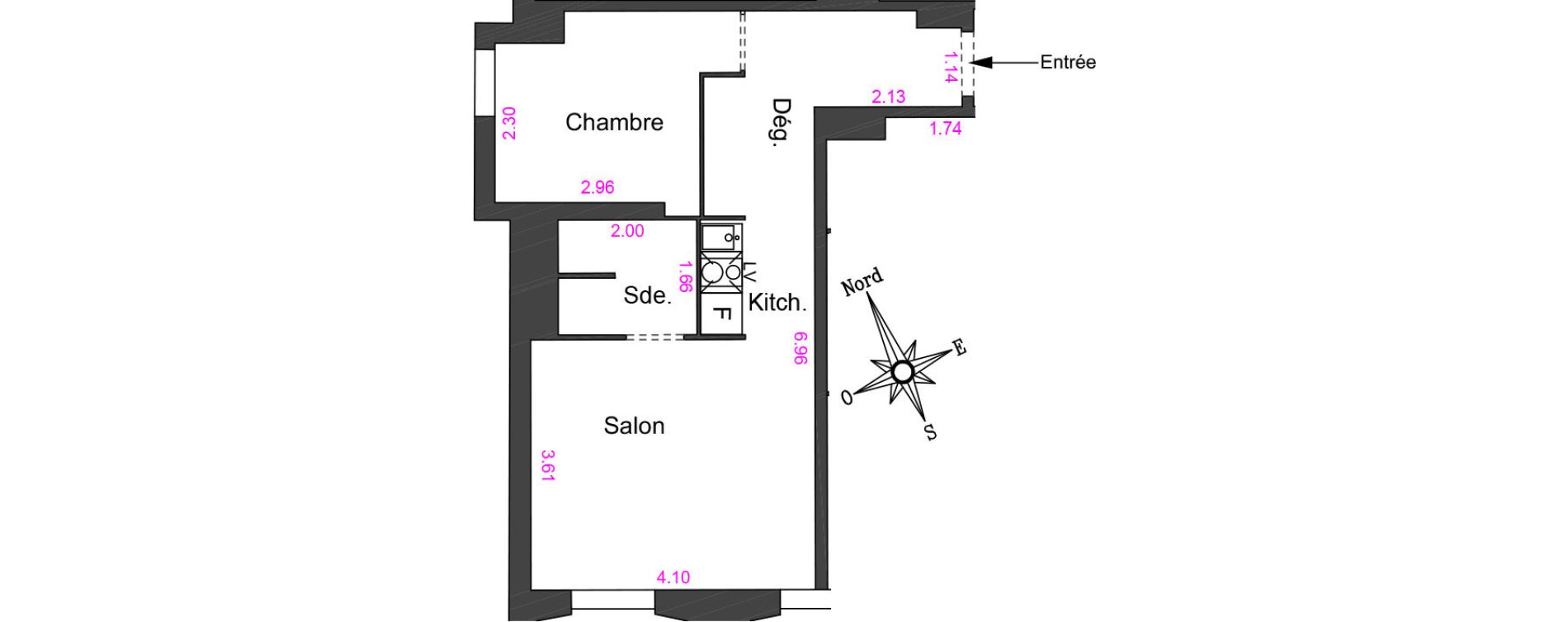 Appartement T2 de 36,22 m2 &agrave; Villeneuve-Loubet Centre