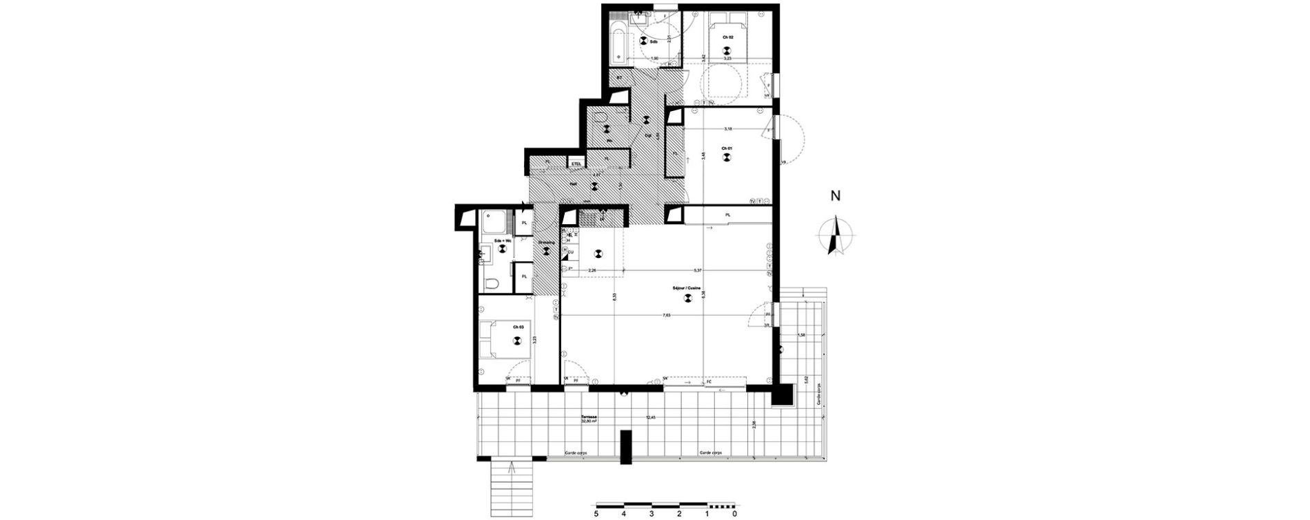 Appartement T4 de 110,97 m2 &agrave; Aix-En-Provence Centre