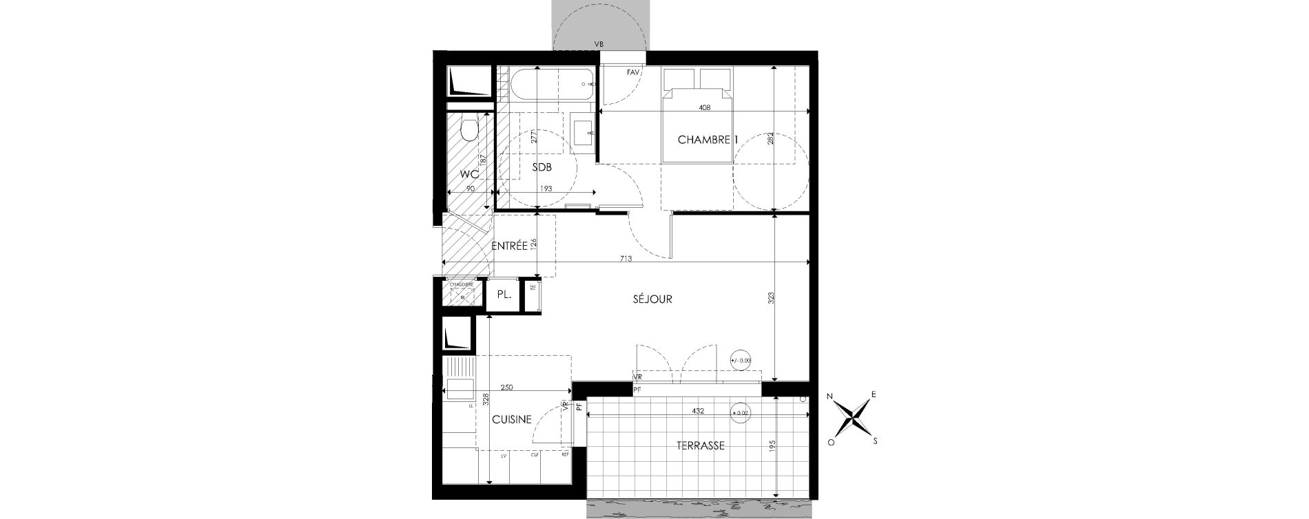 Appartement T2 de 45,50 m2 &agrave; Aix-En-Provence Saint mitre - les granettes - pey blanc
