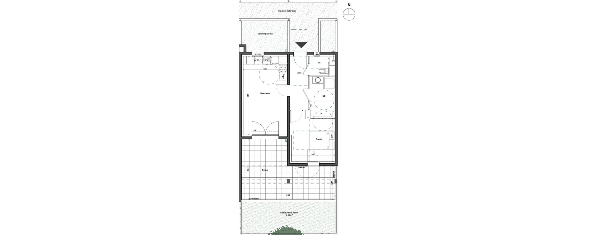 Appartement T2 de 43,92 m2 &agrave; Aix-En-Provence Saint mitre - les granettes - pey blanc