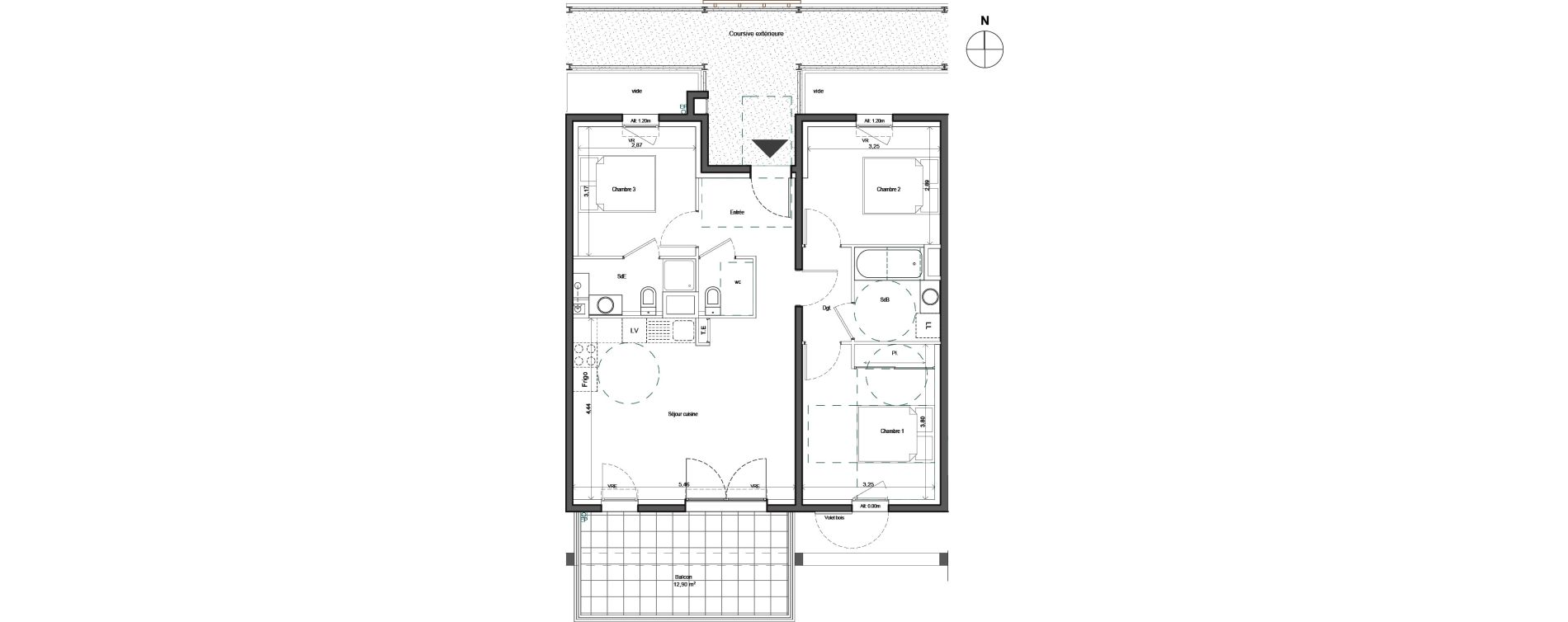 Appartement T4 de 73,91 m2 &agrave; Aix-En-Provence Saint mitre - les granettes - pey blanc