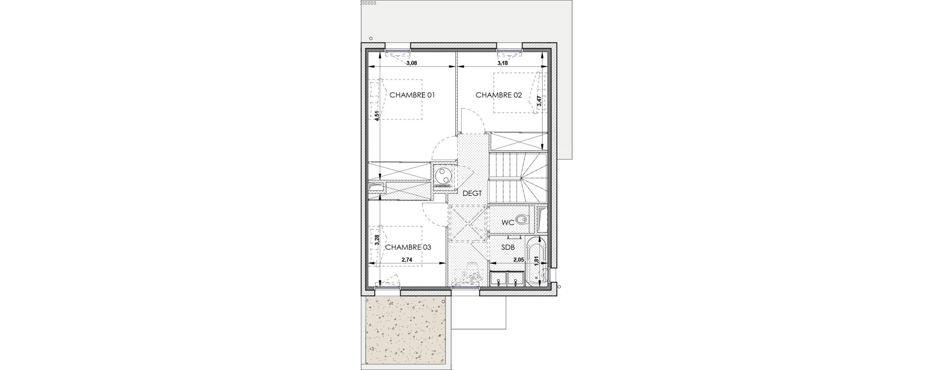 Maison T4 de 83,70 m2 &agrave; Aix-En-Provence Saint mitre - les granettes - pey blanc