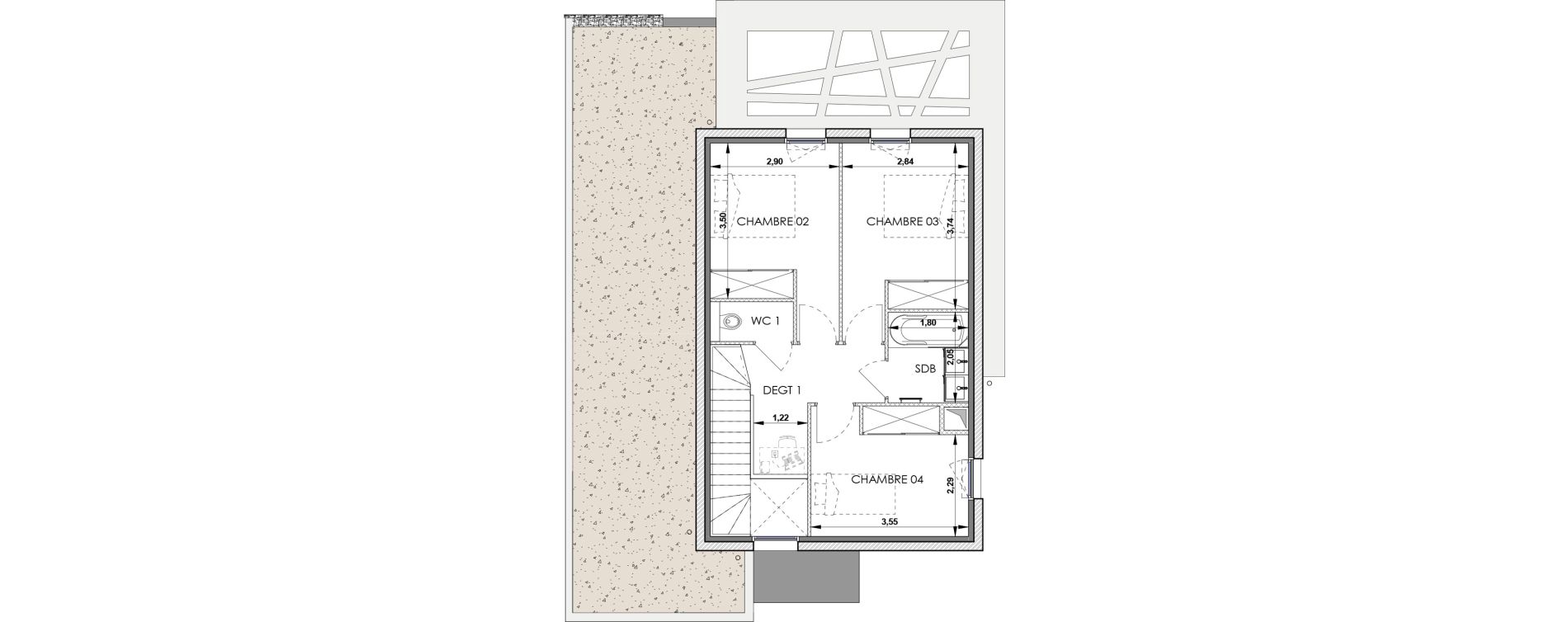 Maison T5 de 110,10 m2 &agrave; Aix-En-Provence Saint mitre - les granettes - pey blanc