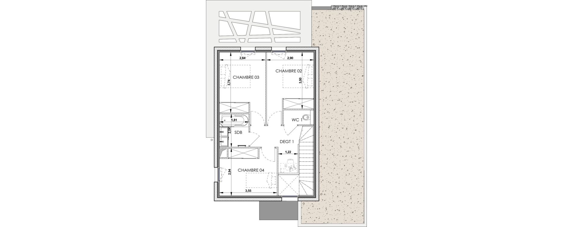Maison T5 de 110,20 m2 &agrave; Aix-En-Provence Saint mitre - les granettes - pey blanc