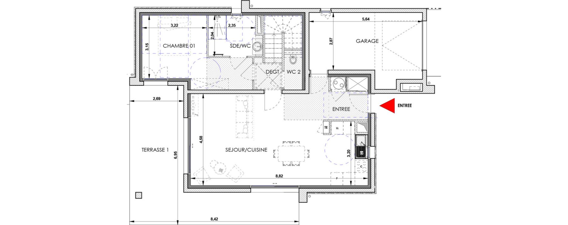 Maison T5 de 111,20 m2 &agrave; Aix-En-Provence Saint mitre - les granettes - pey blanc