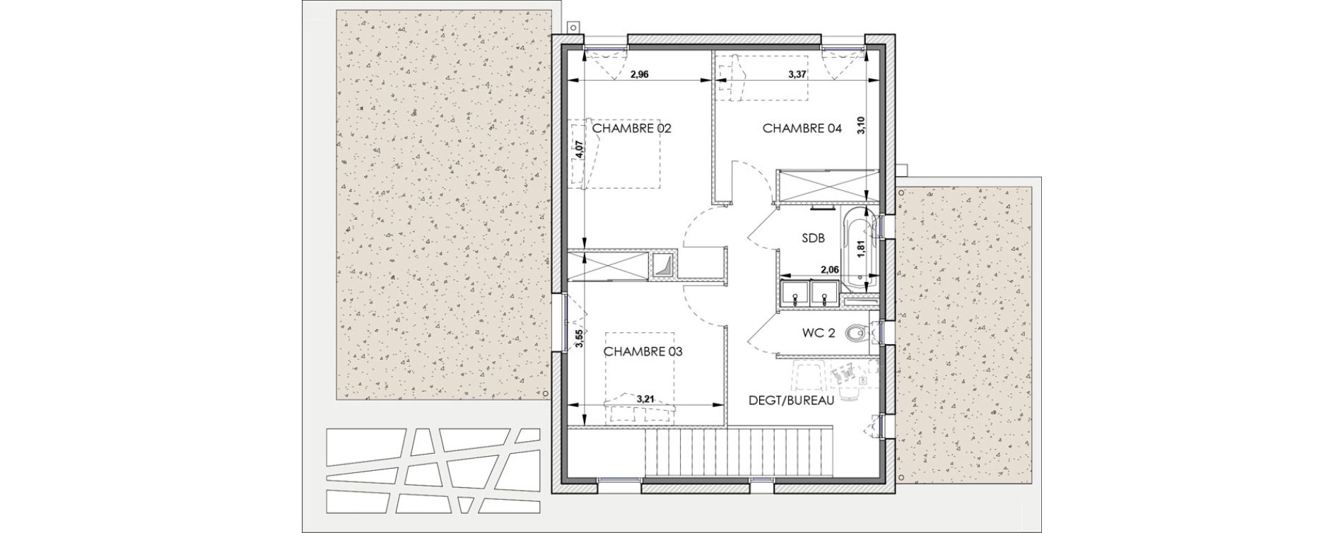 Maison T5 de 128,60 m2 &agrave; Aix-En-Provence Saint mitre - les granettes - pey blanc