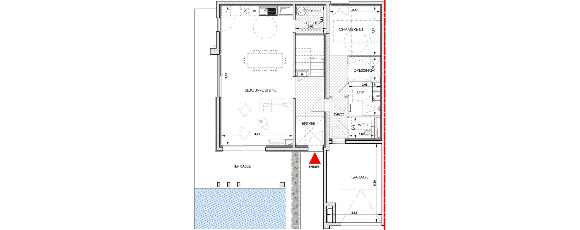 Maison T5 de 132,60 m2 &agrave; Aix-En-Provence Saint mitre - les granettes - pey blanc