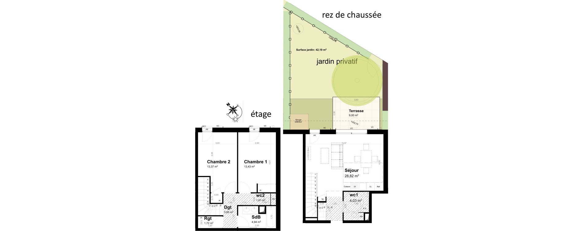 Maison T3 de 73,38 m2 &agrave; Aix-En-Provence Montaiguet