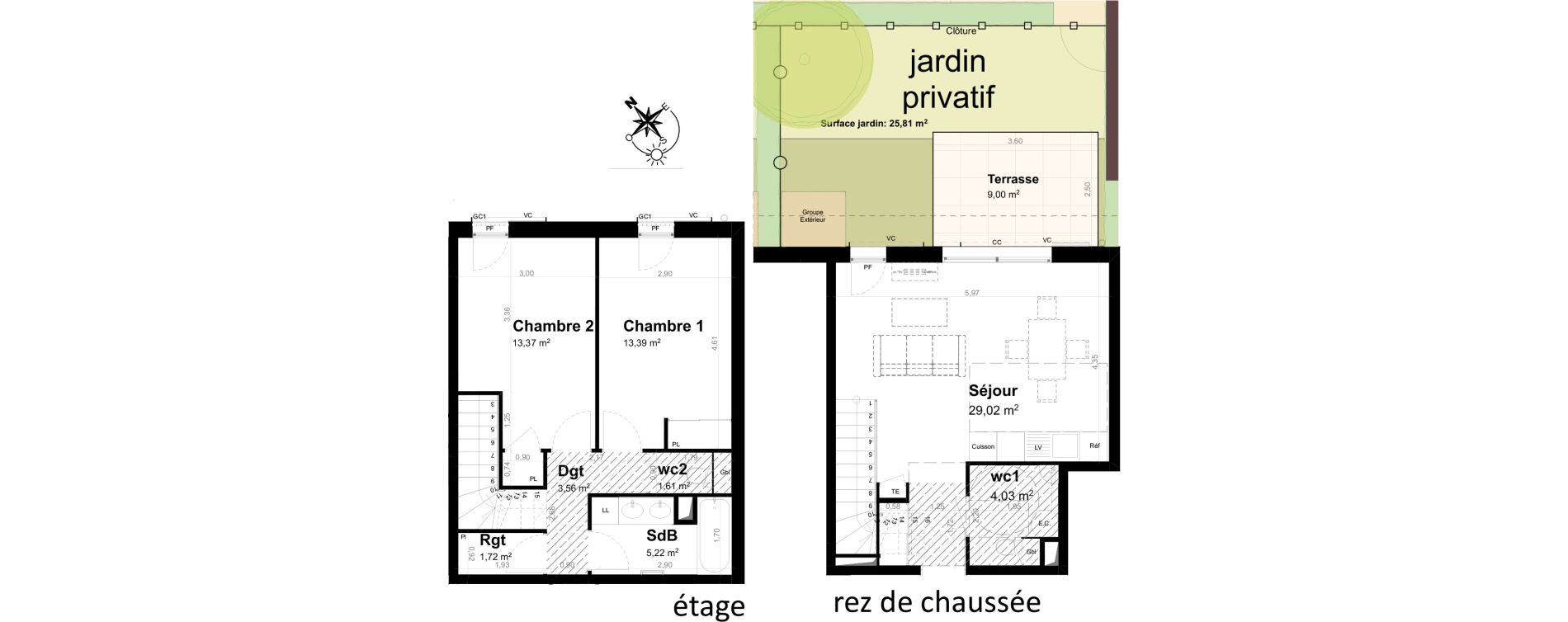 Maison T3 de 70,31 m2 &agrave; Aix-En-Provence Montaiguet