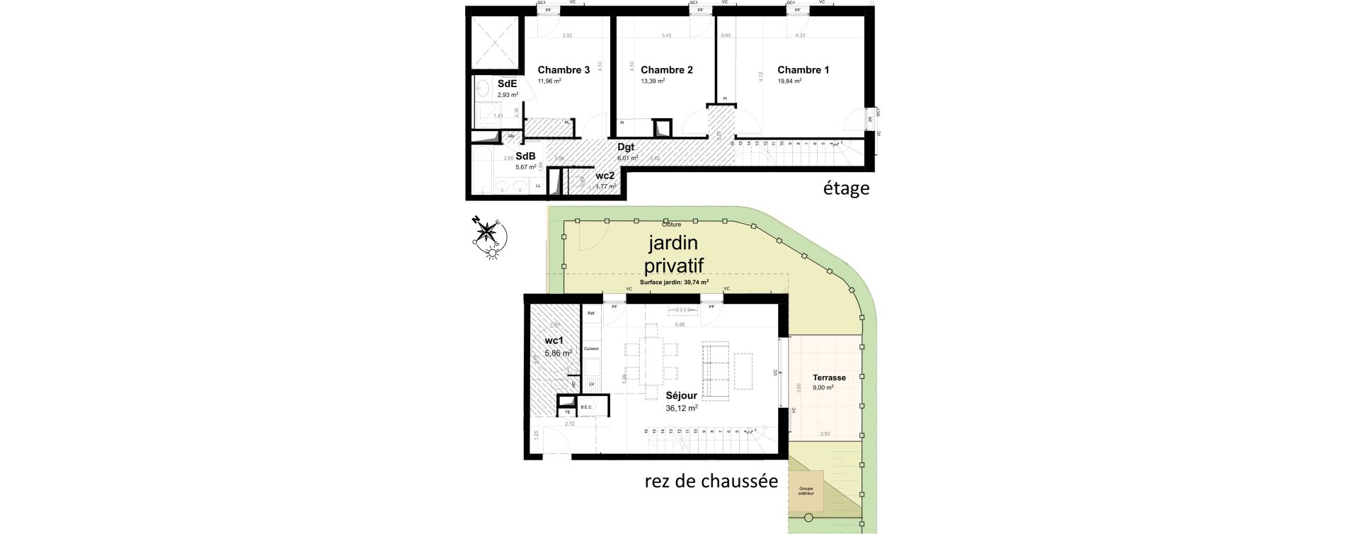 Maison T4 de 103,55 m2 &agrave; Aix-En-Provence Montaiguet