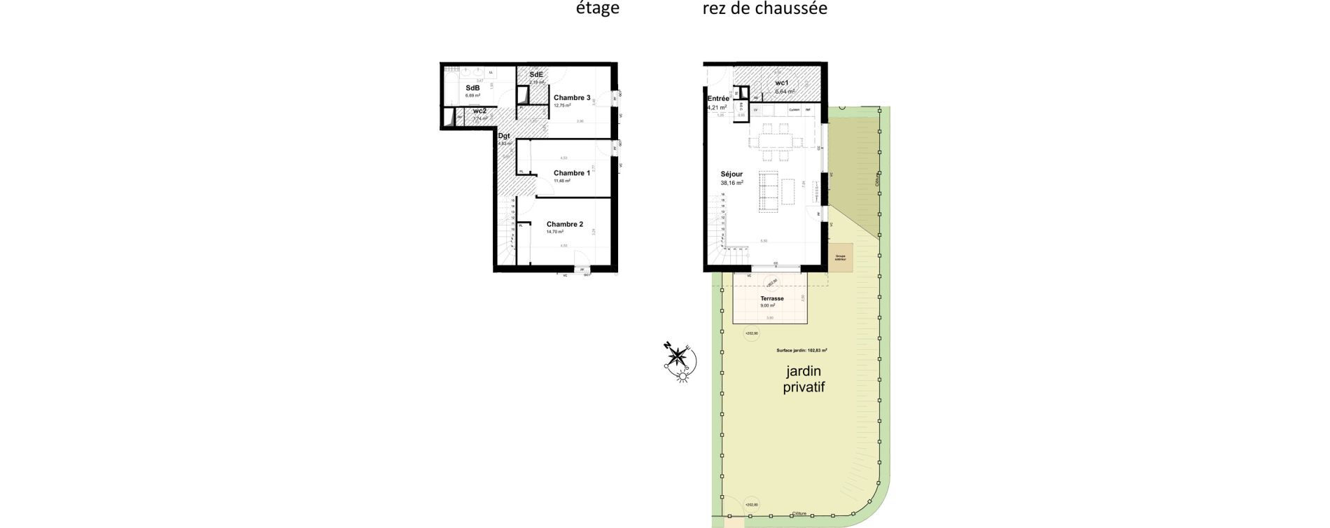 Maison T4 de 102,83 m2 &agrave; Aix-En-Provence Montaiguet
