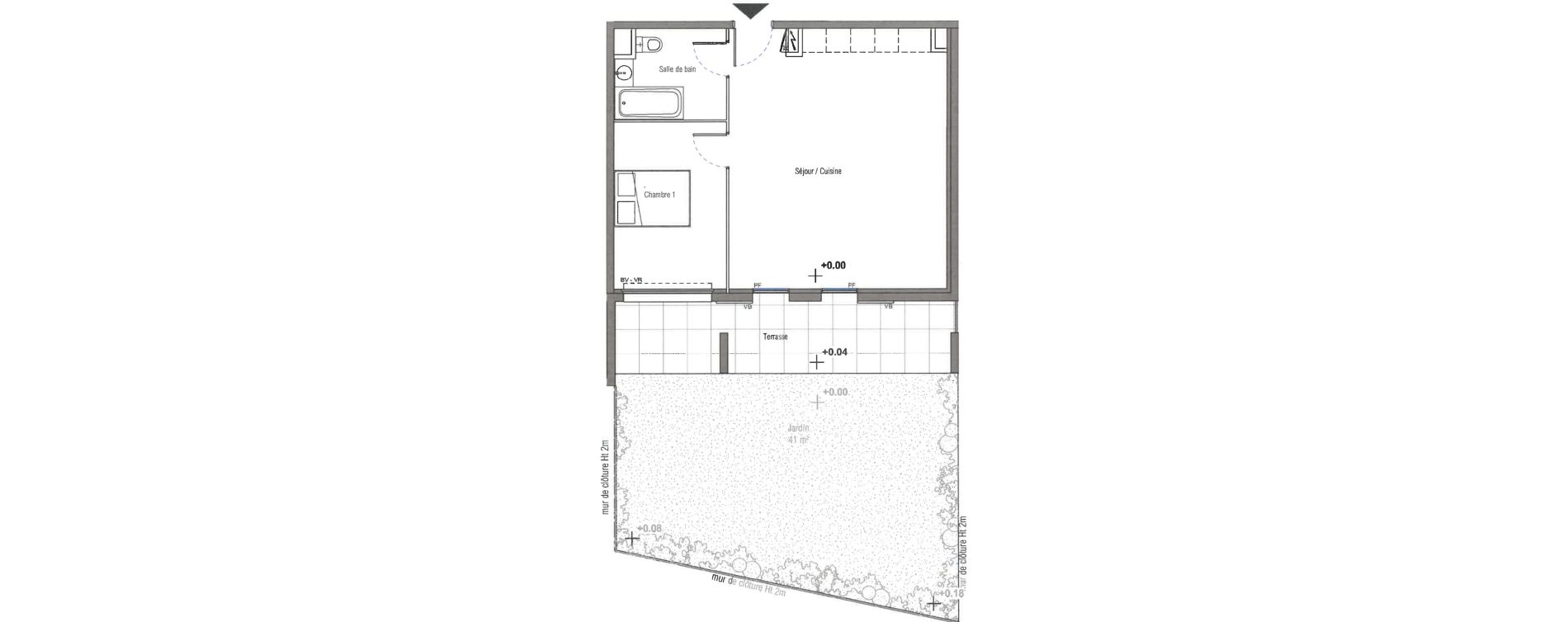 Appartement T2 de 52,00 m2 &agrave; Aix-En-Provence Jas de bouffan