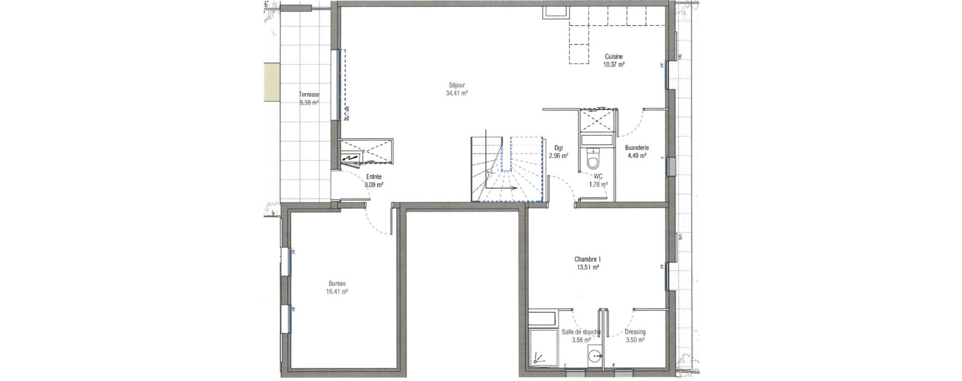 Duplex T6 de 138,59 m2 &agrave; Aix-En-Provence Jas de bouffan