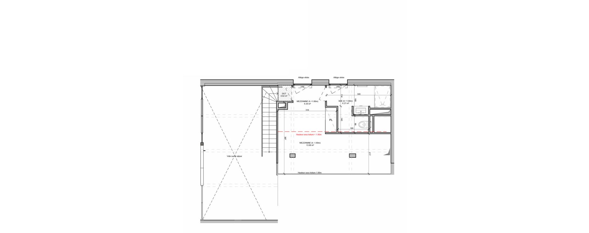 Duplex T4 de 83,18 m2 &agrave; Aix-En-Provence Jas de bouffan